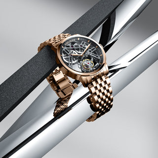 Agelocer gold tourbillon mechanical watch men