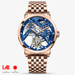 AGELOCER Original Free-sprung Balance Flying Tourbillon Mechanical Watch Manual Winding Men