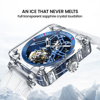 agelocer sapphire flying  tourbillon watch men
