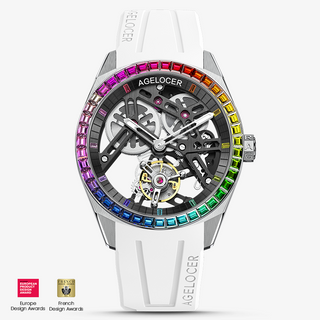 AGELOCER Free-sprung Balance Luxury Rainbow Tourbillon Watch