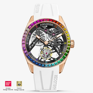 AGELOCER Free-sprung Balance Luxury Rainbow Tourbillon Watch
