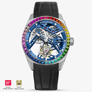 AGELOCER Free-sprung Balance Luxury Rainbow Tourbillon Watch