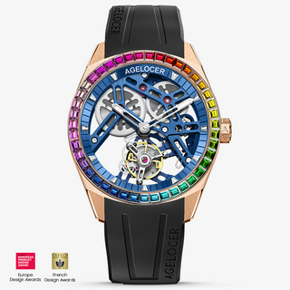 AGELOCER Free-sprung Balance Luxury Rainbow Tourbillon Watch