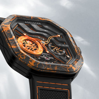 AGELOCER Original Volcano Series Automatic Mechanical Watch Carbon Fibre Case