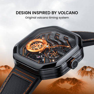 AGELOCER Original Volcano Series Men's Skeleton Mechanical Watch