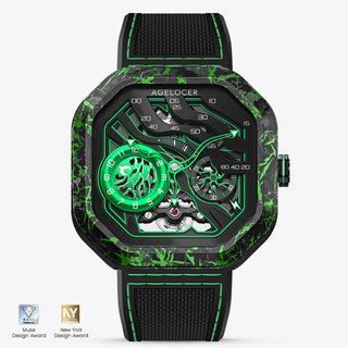 AGELOCER Original Volcano Series Automatic Mechanical Watch Carbon Fibre Case
