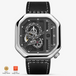 Mystic Silver-Leather Strap