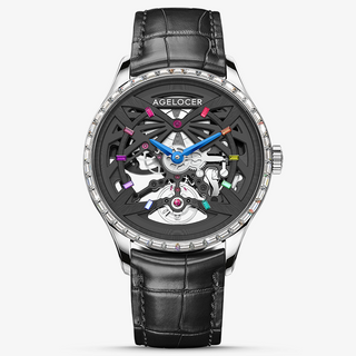 AGELOCER Original Schwarzwald Series Men Skeleton Automatic Mechanical Watch