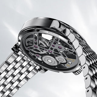 AGELOCER Original Hollow Free-sprung Balance Flying Tourbillon Mechanical Watches Men Manual Winding Casual Stainless Steel