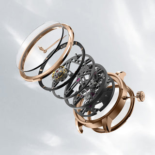 AGELOCER Original Free-sprung Balance Flying Tourbillon Mechanical Watch Black Gold