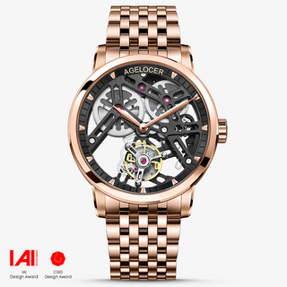 AGELOCER Original Free-sprung Balance Flying Tourbillon Mechanical Watch Manual Winding Men