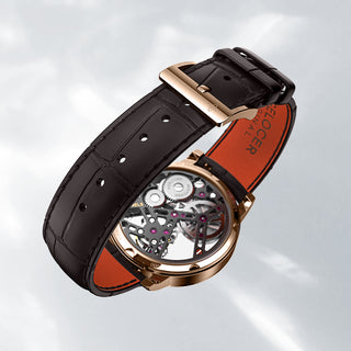 AGELOCER Original Free-sprung Balance Flying Tourbillon Mechanical Watch Black Gold