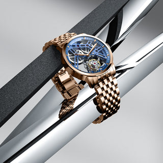 AGELOCER Original Free-sprung  Flying Tourbillon Mechanical Watch Steel