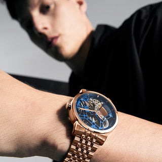 AGELOCER Original Free-sprung  Flying Tourbillon Mechanical Watch Steel