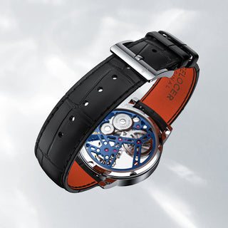 AGELOCER Original Free-sprung Balance Flying Tourbillon Manual Winding Skeleton Mechanical Watch Men