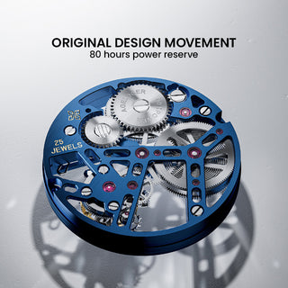 AGELOCER Original Skeleton Free-sprung Flying Tourbillon Mechanical Watch Steel Strap-Zircon Version