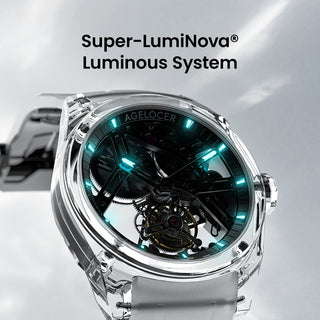 AGELOCER "Ice Never Melts" Free-sprung Crystal Tourbillon Watch