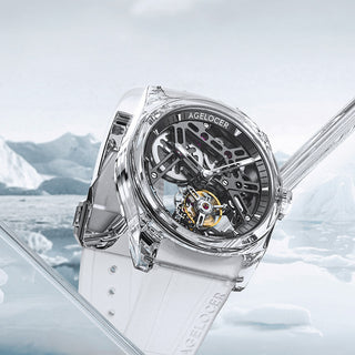 AGELOCER "Ice Never Melts" Free-sprung Crystal Tourbillon Watch