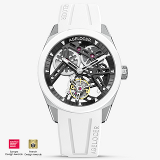 AGELOCER Original Tourbillon Series Skeleton Manual Winding Mechanical Men Watch- Ceramic Bezel Edition